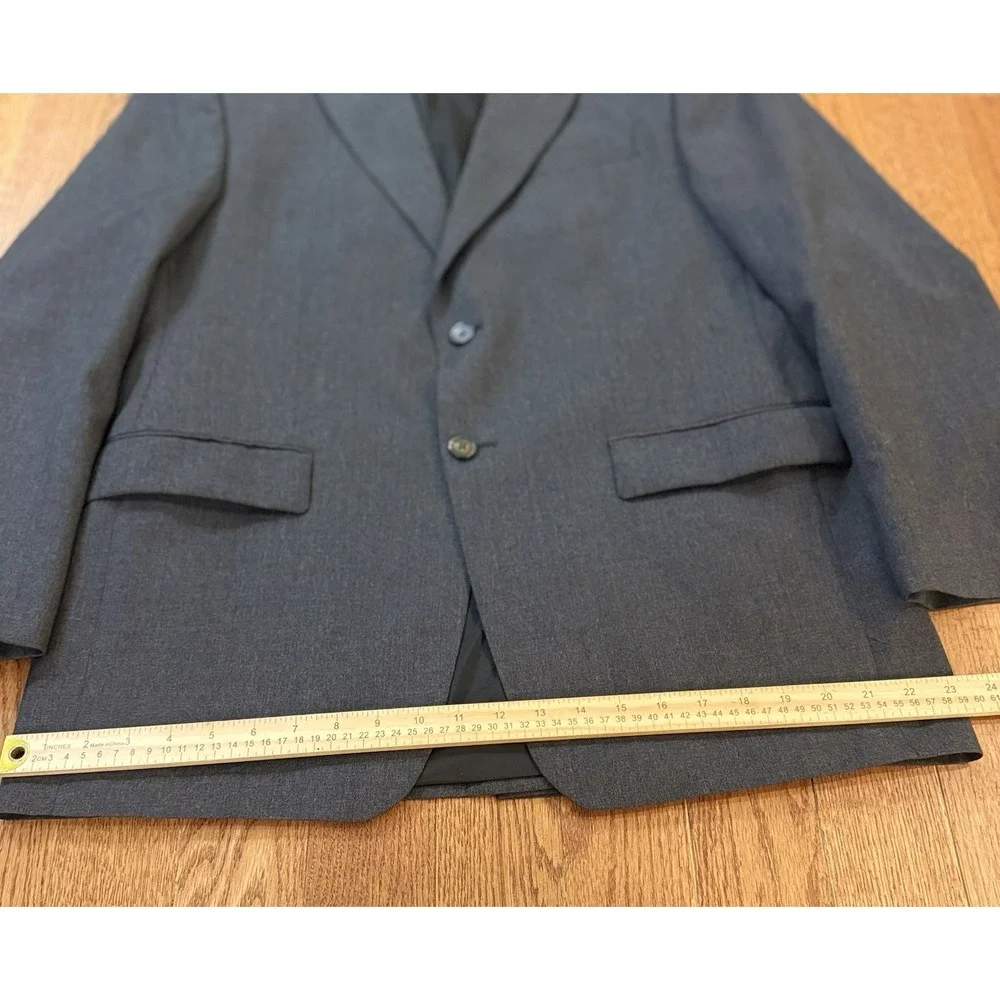 Lauren Ralph Lauren Mens 44R Gray Blazer Wool Comfort Suit Coat 2 Button Jacket
